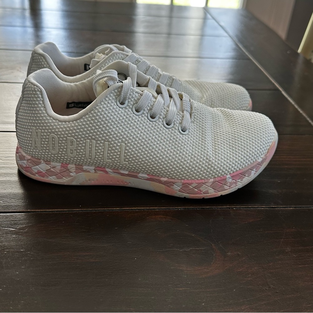 NOBULL Women's Athletic Shoes - White and Pink